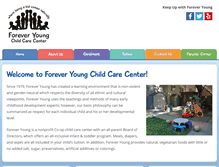 Tablet Screenshot of foreveryoungchildcare.org